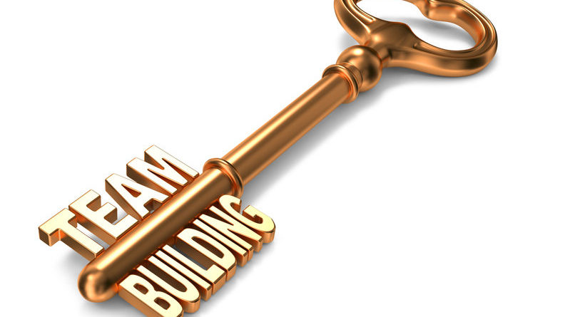 Team Bulding - Golden Key on White Background. 3D Render. Business Concept.